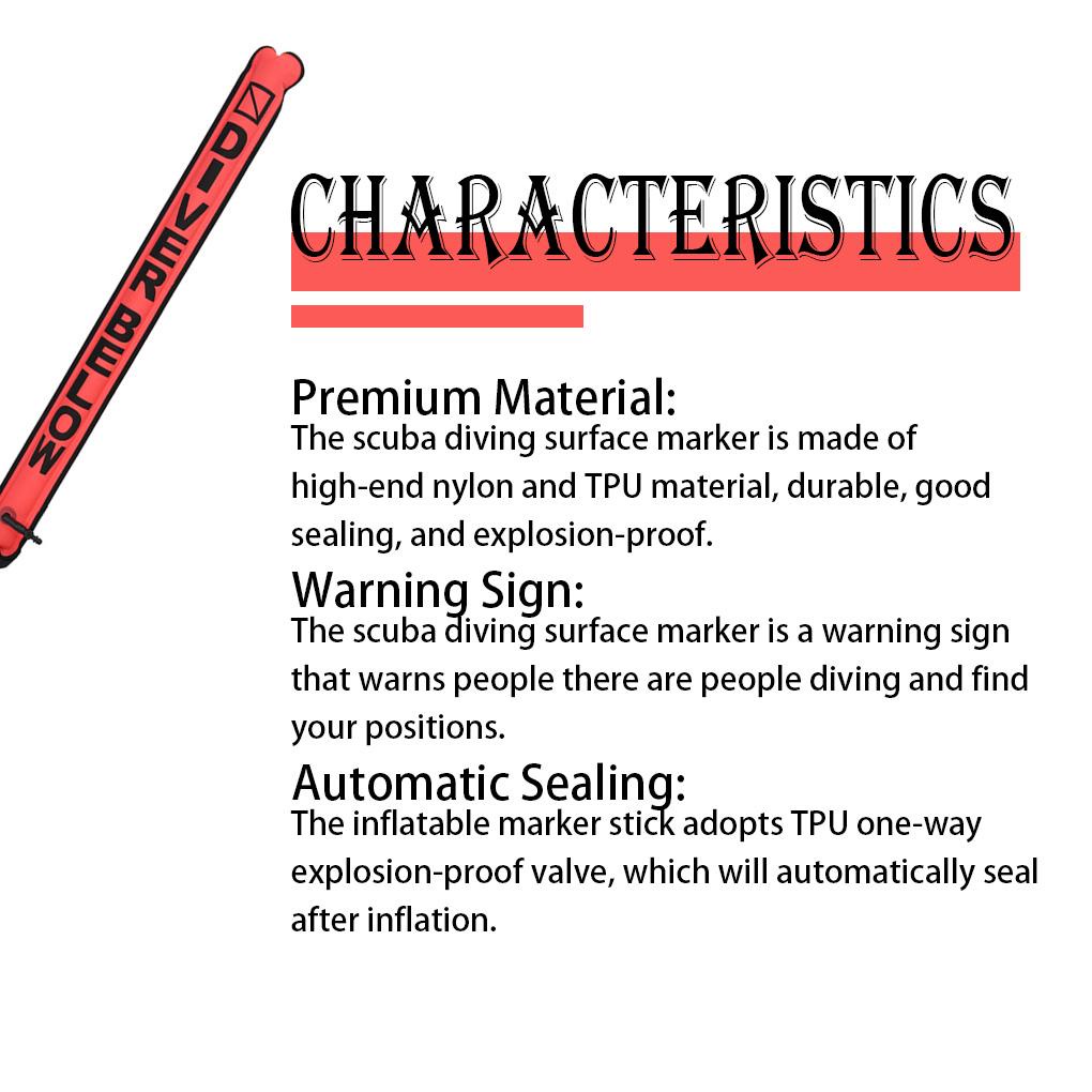 Bộ 1 / 2 Phao Đánh Dấu Bề Mặt Khi Lặn Chuyên Nghiệp