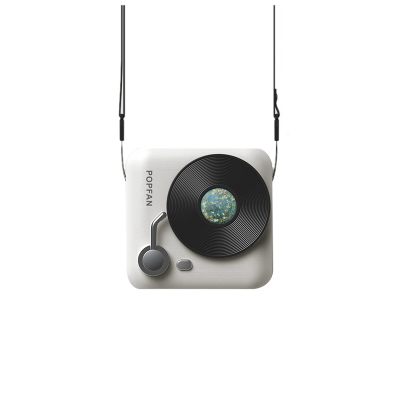 Quạt Làm Mát Để Bàn / Văn Phòng Có Dây Đeo Cổ Phong Cách Retro