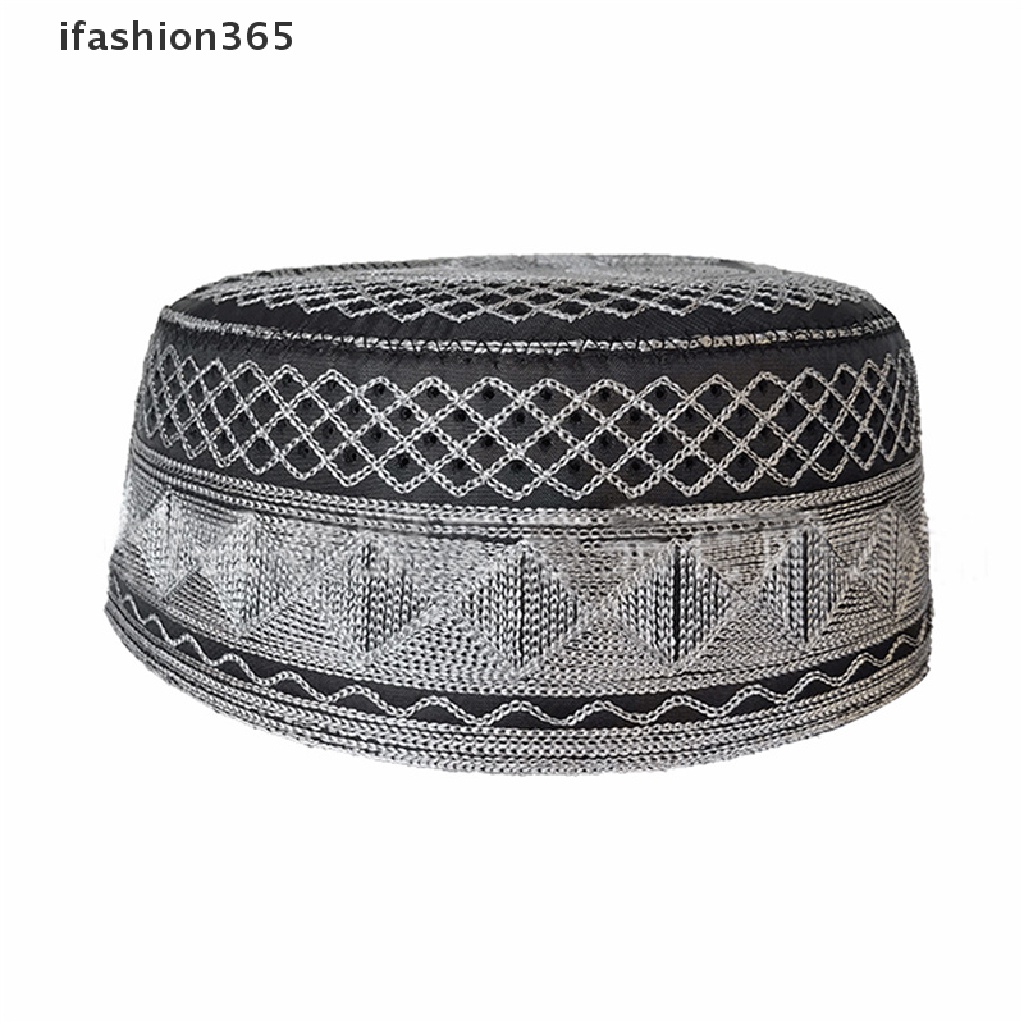 Mũ Cầu Nguyện Đạo Hồi Bằng Cotton Thêu Họa Tiết Độc Đáo Thời Trang Cho Nam [ifashion365]