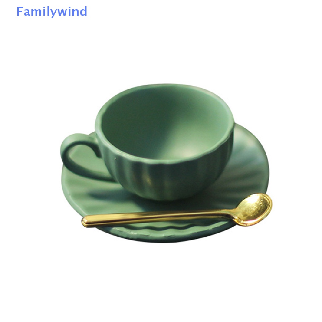 Set 3 Muỗng / Tách Cà Phê / Đĩa Mini Tỉ Lệ 1: 12 Dùng Trang Trí Nhà Búp Bê