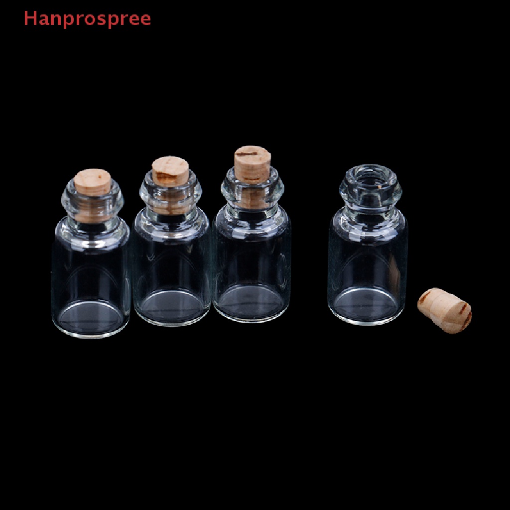 Set 4 Bình Thủy Tinh Rỗng Mini Trang Trí Nhà Búp Bê   Dụng Cụ Làm Đẹp Chất Lượng Cao