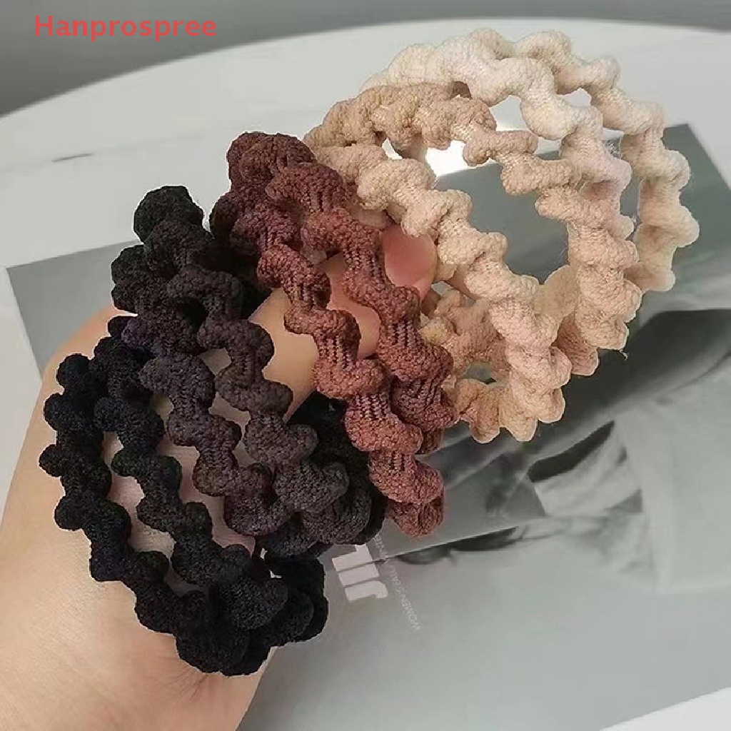 Bộ 10 Dây Buộc Tóc Cao Su Màu Cà Phê Đơn Giản Siêu Bền