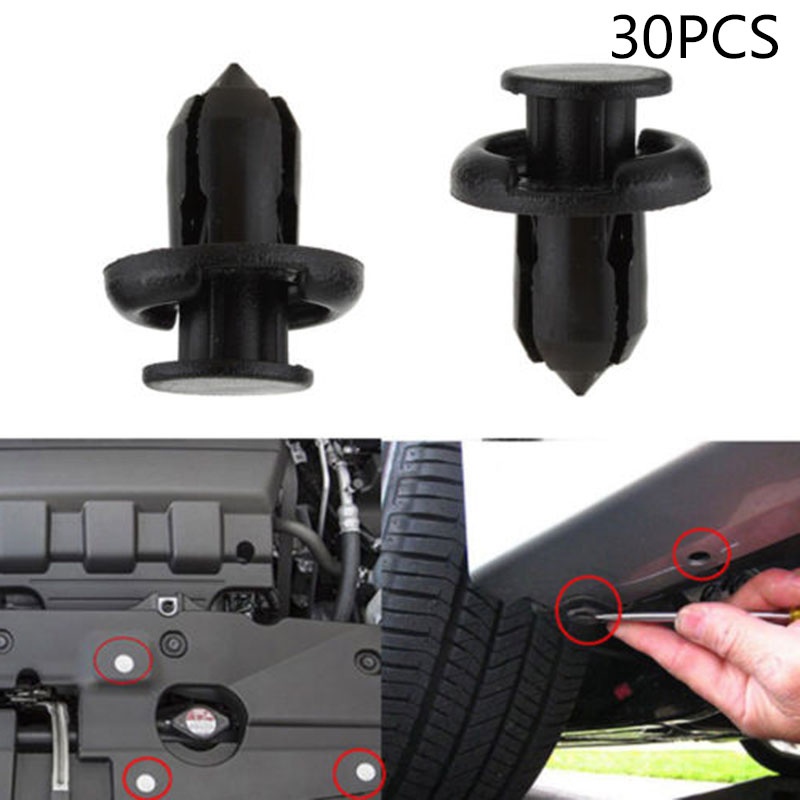 Set 30 Đinh Tán Nhựa 10mm Chuyên Dụng Cho Xe Hơi Fender