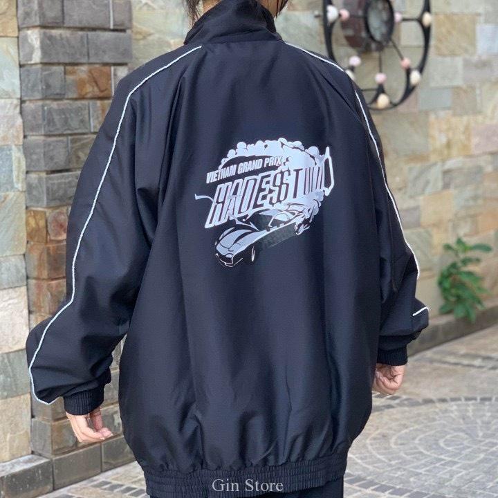 Áo khoác dù nam nữ unisex HADES màu đen thêu phản quang form rộng - Unisex Clothes | BigBuy360 - bigbuy360.vn