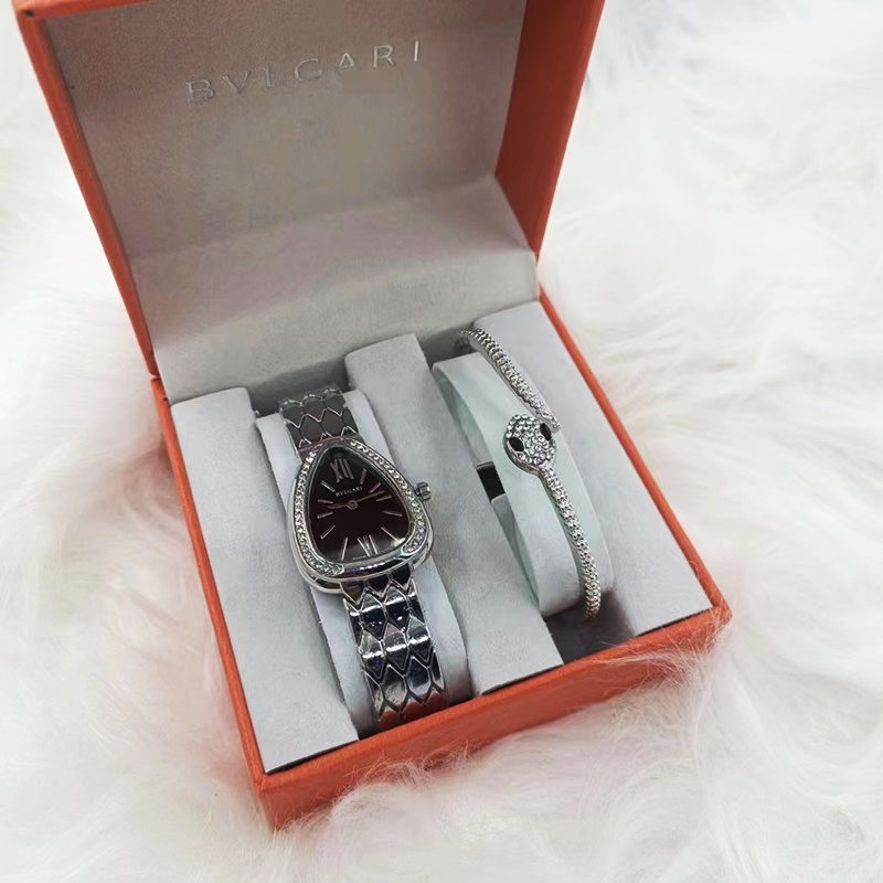 Đồng Hồ Đeo Tay Bulgaris Dây Thép Không Gỉ Thời Trang Cho Nữ