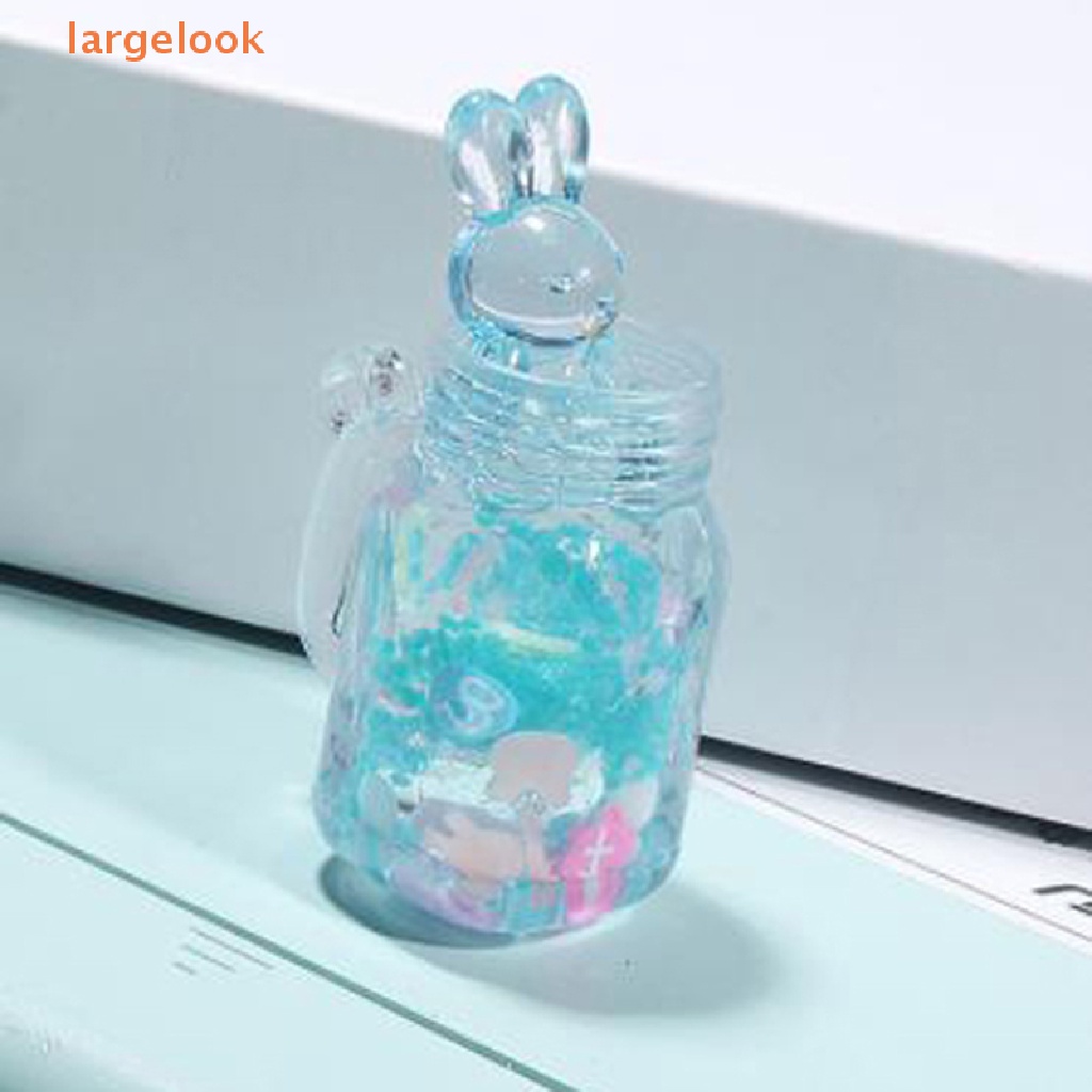 Set 2 Móc Khóa Cốc Sứ Mềm Hình Thỏ Hoạt Hình Phát Sáng Dễ Thương