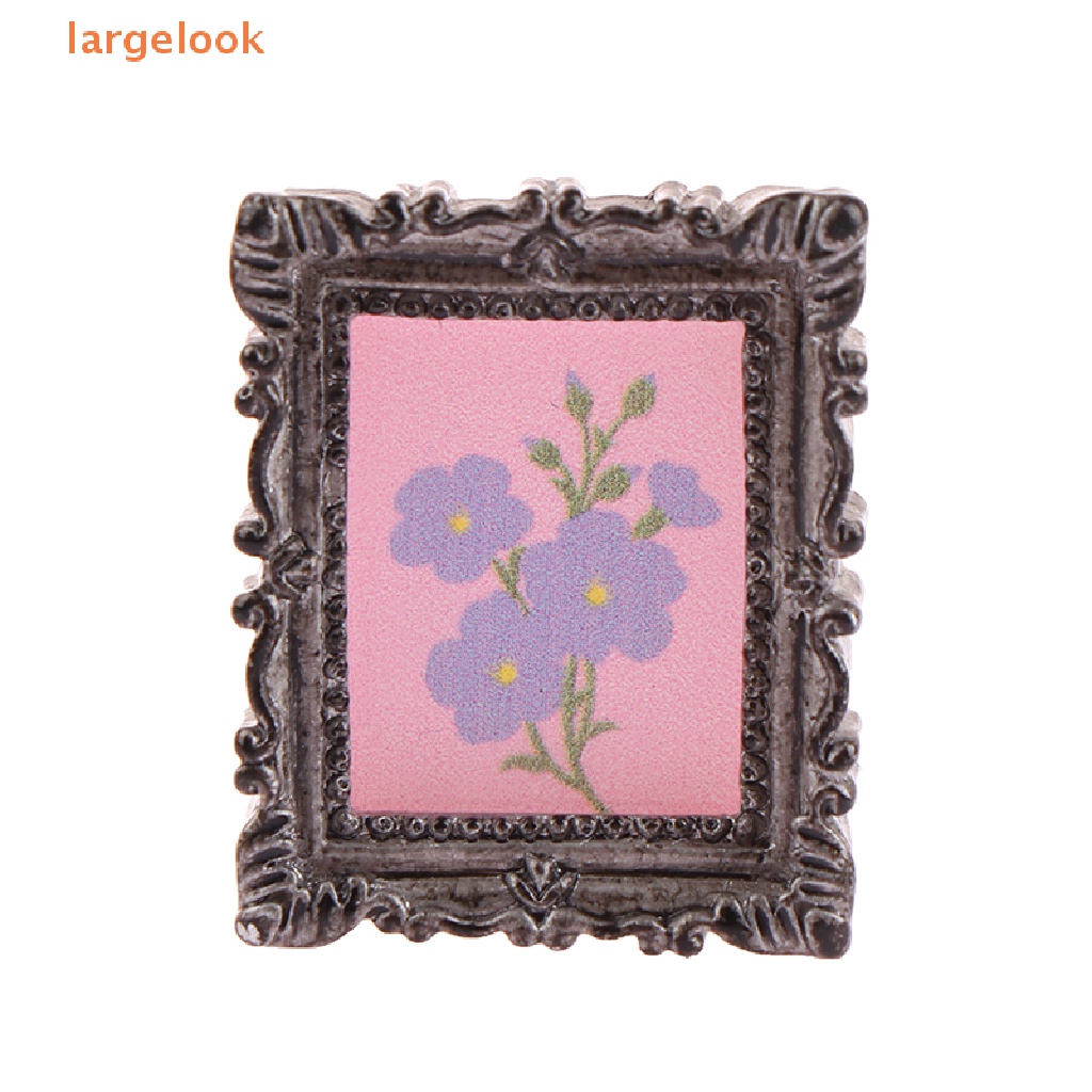 [Biglook] 2 Khung Manny Cổ Điển Khung Dầu Mini 1: 12 Trang Trí Nhà Búp Bê