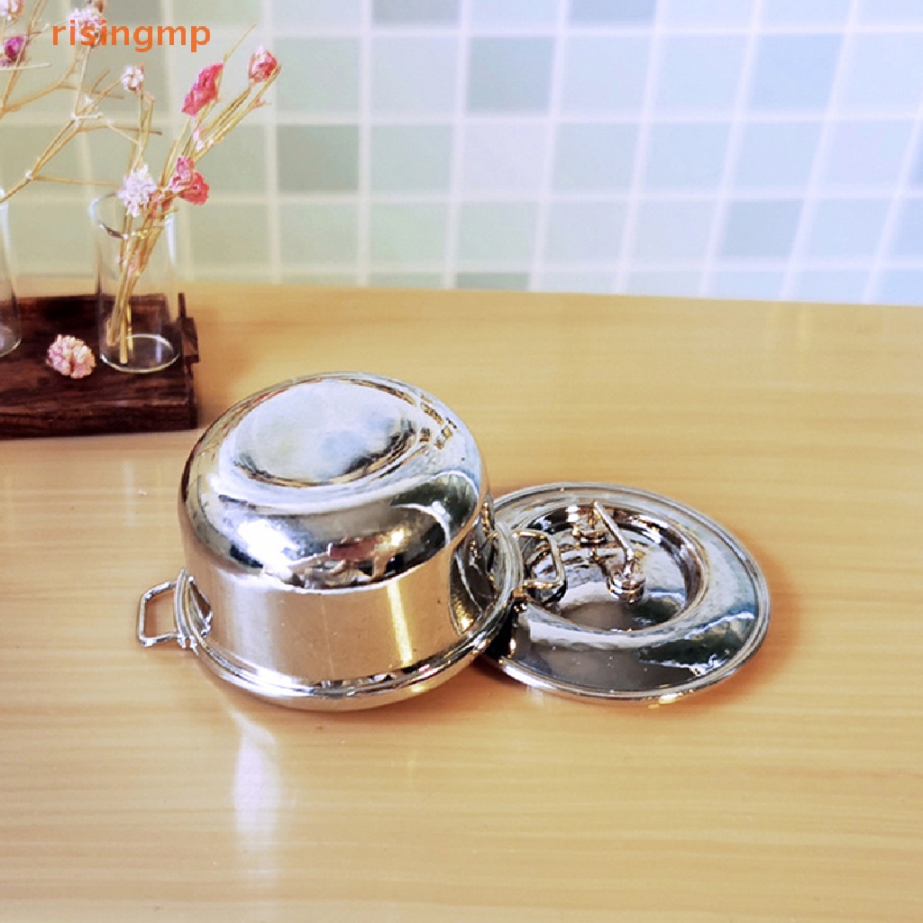 Nồi Hầm Bằng Thép Không Gỉ Tỉ Lệ 1 / 12 Trang Trí Nhà Búp Bê