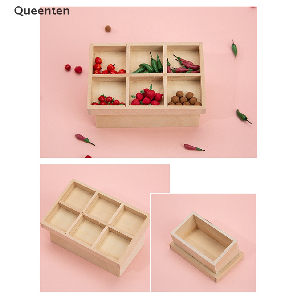 Queenten Mô Hình Giá Đựng Trái Cây mini Tỉ Lệ 1: 12 Trang Trí Nhà Búp Bê