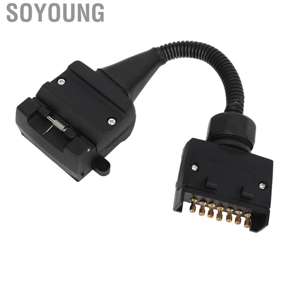 Soyoung Fale To Female Trailer Adapter  Practical Plug Socket ABS for Vehicle
