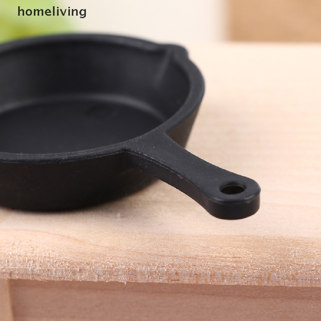 Set 2 Mô Hình Chảo Nấu Ăn Mini Tỉ Lệ 1: 12 Trang Trí Nhà Búp Bê