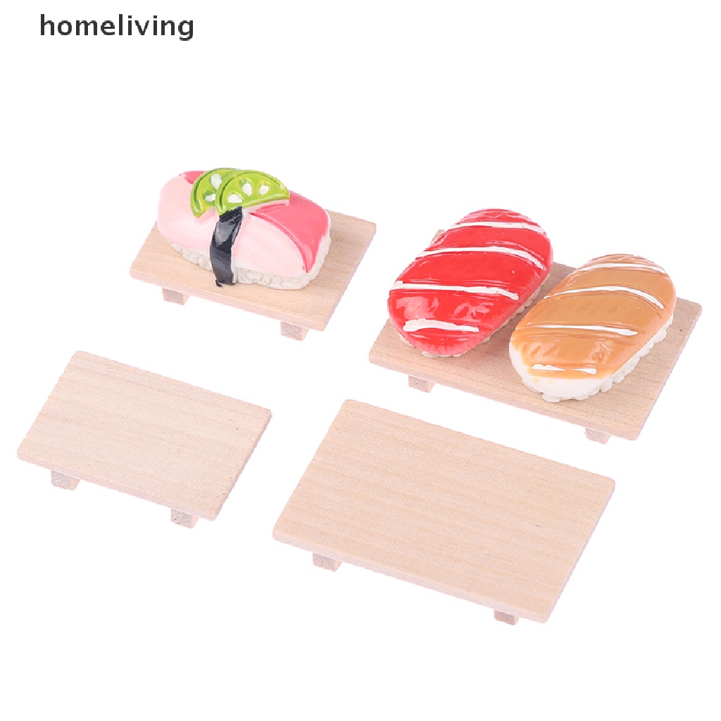 1 Bộ Dĩa Sushi Trái Cây Trang Trí Nhà Búp Bê Tỉ Lệ 1: 12