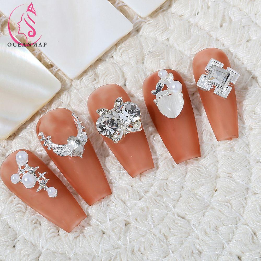 [Hàng mới về] Set 20 phụ kiện đính móng trang trí 3D bằng hợp kim thời trang cho nữ