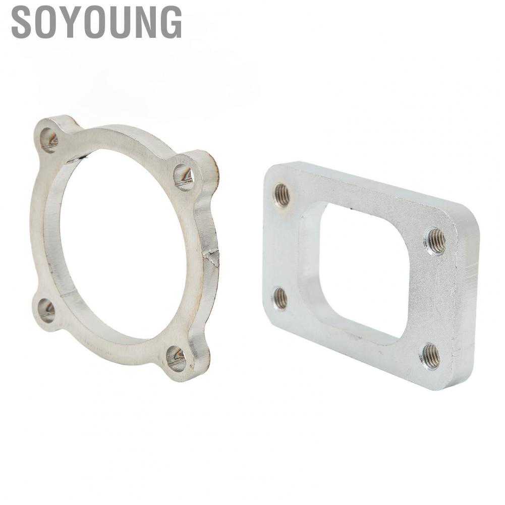 Soyoung Turbo Intake Flanges  High Hardness Strong Sealing Accuracy Downpipe Adapter Flange Temperature Resistant for Car