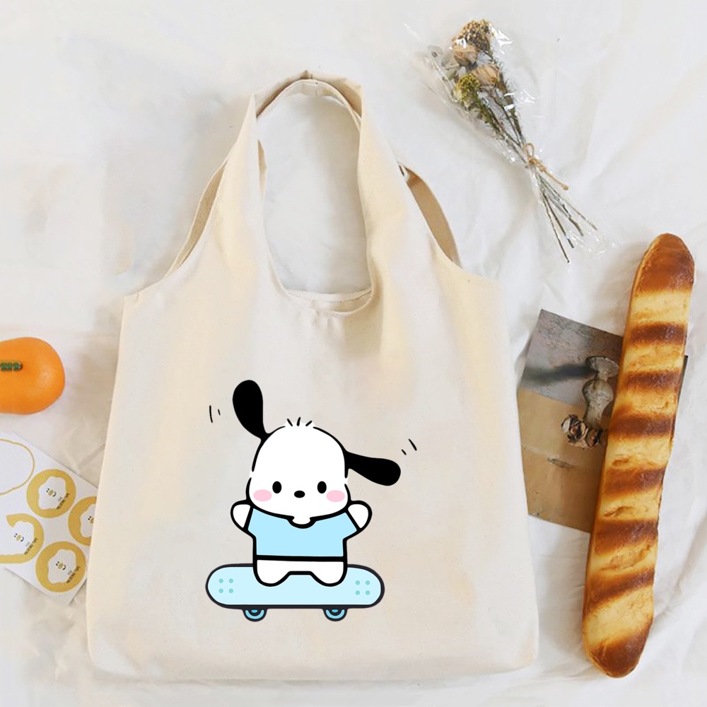 Kuromi Túi vải In Họa Tiết Hoạt Hình Cho Nữ