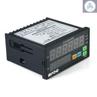 Multi-functional Dual Light-emitting Diode Display Digital Counter 90~265V AC/DC Length Meter with 2 Relay Output and Pulse PNP NPN