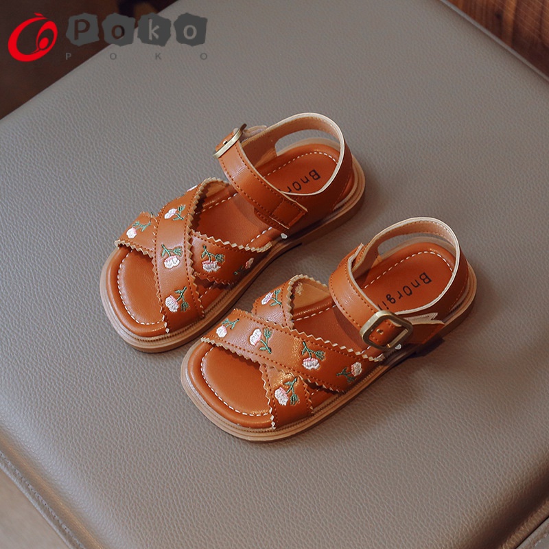 Giày Sandal Công Chúa Trung Hoa Thêu Hoa Phong Cách Mùa Hè Mới 2023 Cho Bé Gái