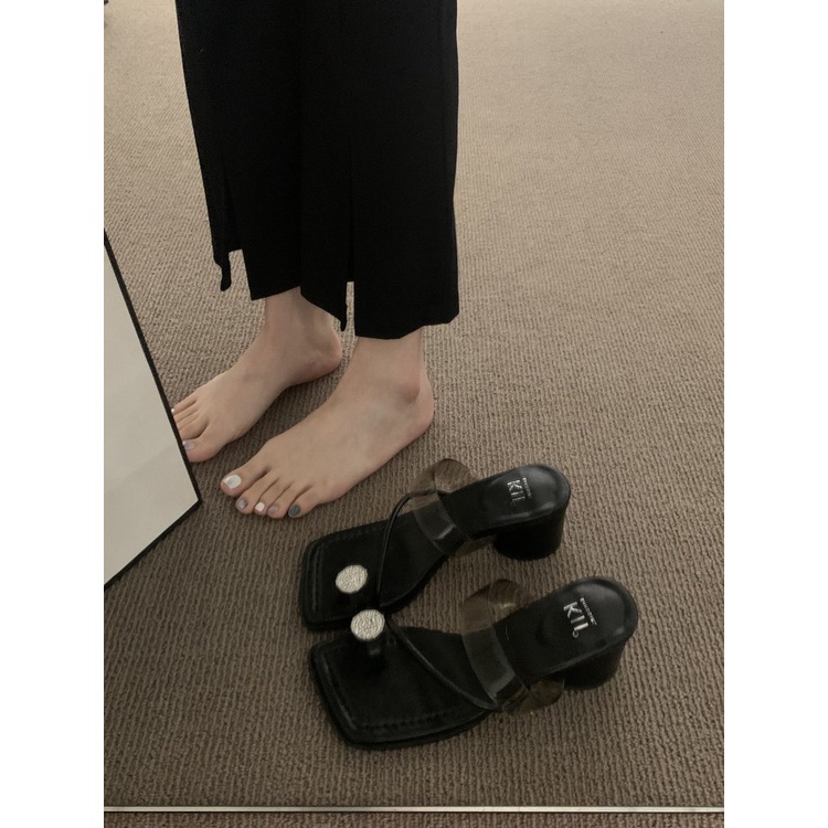 Dép Quai Ngang Trong Suốt Thời Trang Hàn Quốc Cho Nữ