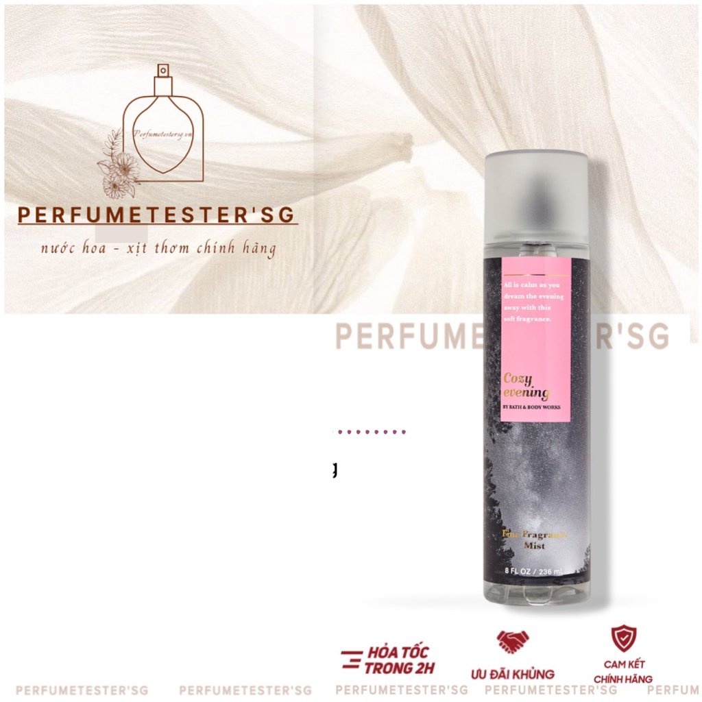 Xịt Thơm Bath & Body Works Cozy Evening Fine Fragrance Mist -𝒑𝒆𝒓𝒇𝒖𝒎𝒆𝒕𝒆𝒔𝒕𝒆𝒓