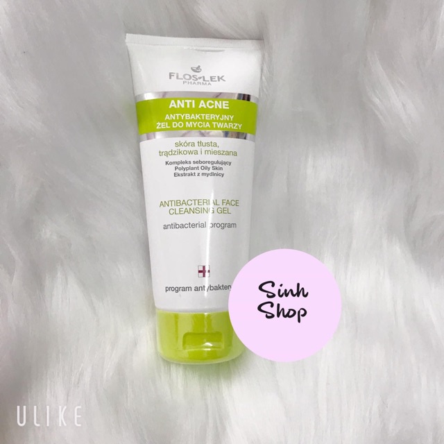 Sữa Rửa Mặt Flos-lekk Antibacterial Face Cleansing Gel 200ml