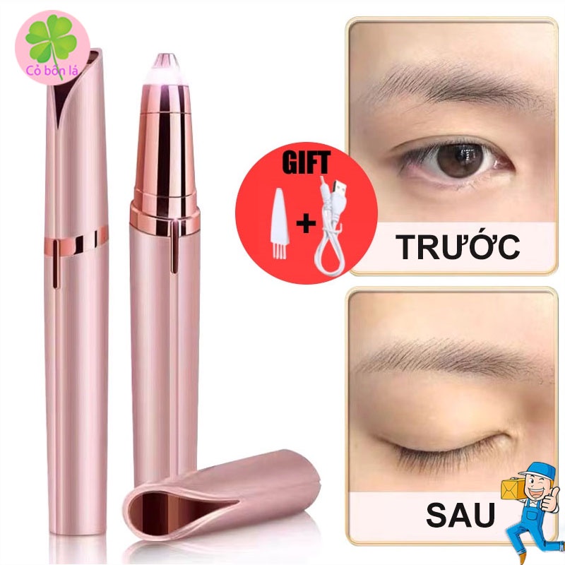 Bút Tỉa Lông Mày Cao Cấp - Máy Tỉa Lông Mày Loại Sạc Pin Thẩm Mỹ Cho Phái Đẹp, Không Gây Đau Rát, Tiện Lợi Nhanh Chóng