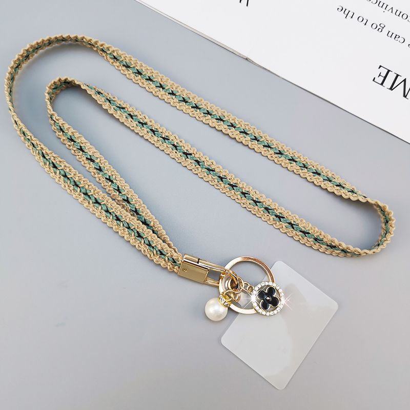 Mobile Dây Đeo Điện Thoại Dạng Treo Dài Đính Hạt Ngọc Trai Không Dệt Tay Phong Cách Thời Trang Dành Cho Nữ