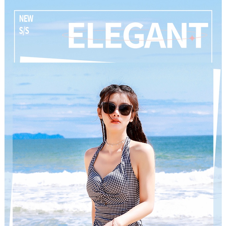 Đồ Bơi Một Mảnh Họa Tiết Sọc Caro Phong Cách Thời Trang Mới Cho Nữ