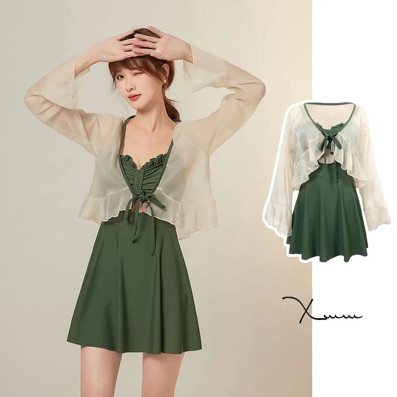 Bộ Đồ Bơi Một Mảnh Tay Dài Dáng Ôm Thời Trang Mùa Hè Chất Lượng Cao Cho Nữ