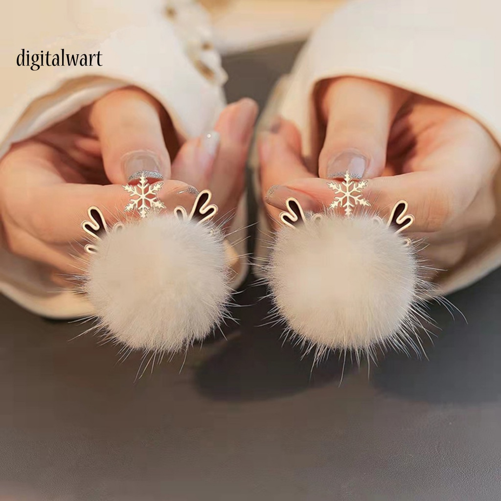 Kỹ Thuật Số| 1 Đôi Bông Tai Tua Rua Thiết Kế Hình Học Bằng Lông Chồn Cho Nữ