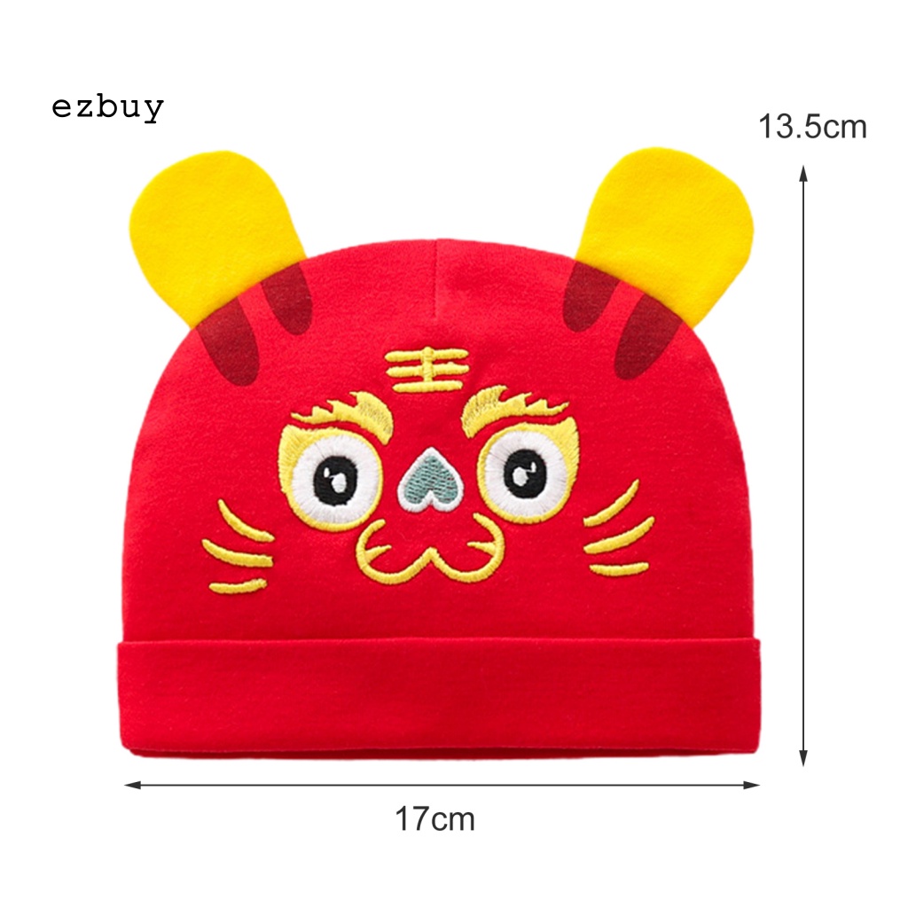 Mũ Cotton Giữ Ấm Hàng Ngày In Họa Tiết Hổ Phong Cách Trung Hoa Đáng Yêu Dành Cho Bé Sơ Sinh