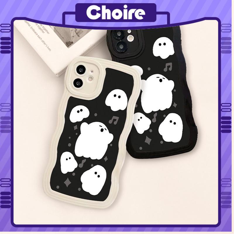 Ốp Điện Thoại Viền Gợn Sóng Hình Ma Cho iPhone 11/6/6S/7/8 plus xsmax-CH