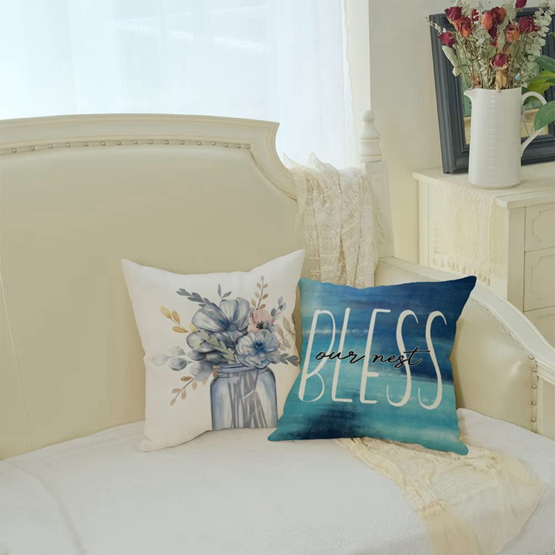 Bộ 4 Vỏ Gối Trang Trí 18 X 18 Xinh Xắn Ốp