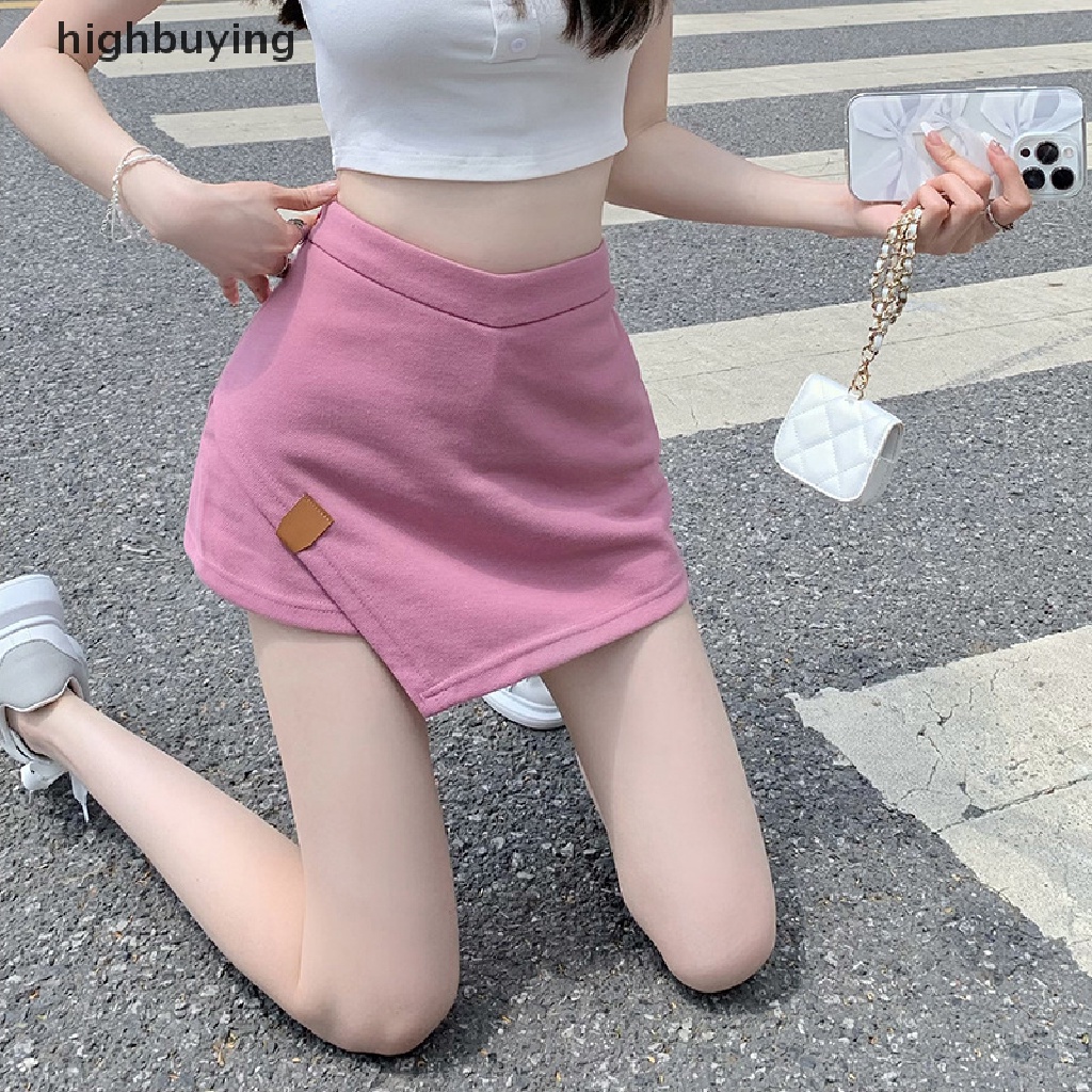 Chân Váy Mini Lưng Cao Màu Trơn Thời Trang Mùa Xuân 2023 Quyến Rũ Cho Nữ