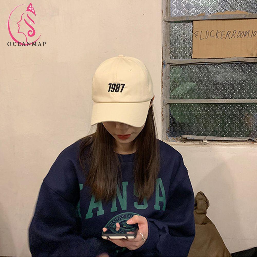 Mũ Lưỡi Trai Cotton Mềm Mại Có Thể Điều Chỉnh Phong Cách Hàn Quốc 1987