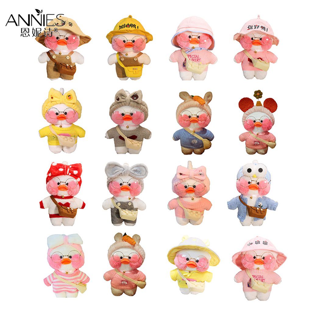 30cm Vịt Mềm Đồ Chơi Sang Trọng cho Trẻ Em Cô Gái TỰ LÀM Hugglable Sang Trọng Thú Nhồi Bông Sinh Nhật Con Búp Bê Quà Tặng FURN