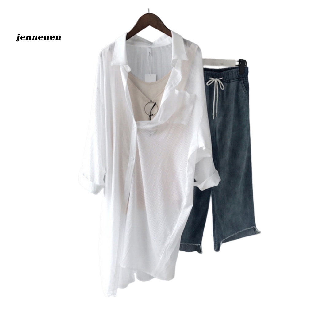 Áo Sơ Mi Tay Dài Cổ Bẻ Màu Sắc Thời Trang Dành Cho Nữ