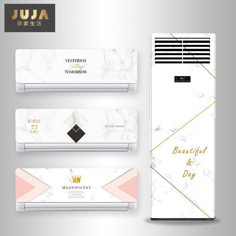 Miếng Dán Trang Trí Máy Điều Hòa Họa Tiết Vân Đá Cẩm Thạch Phong Cách Bắc Âu Độc Đáo