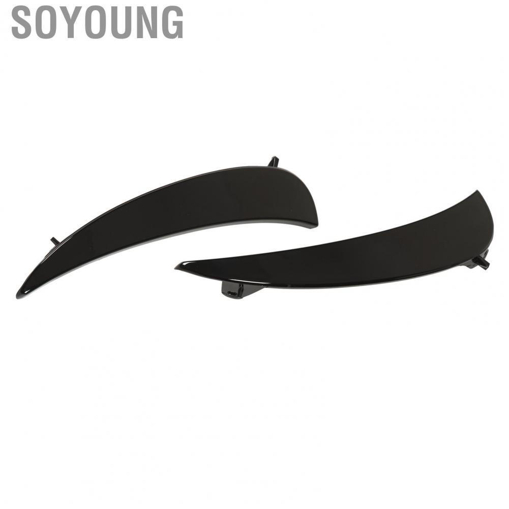 Soyoung Fog Grille Air Vent Canard  Front Bumper Trim 213 885 6406 Scratch Resistant for E‑Class W213 C238 AMG Line Facelift