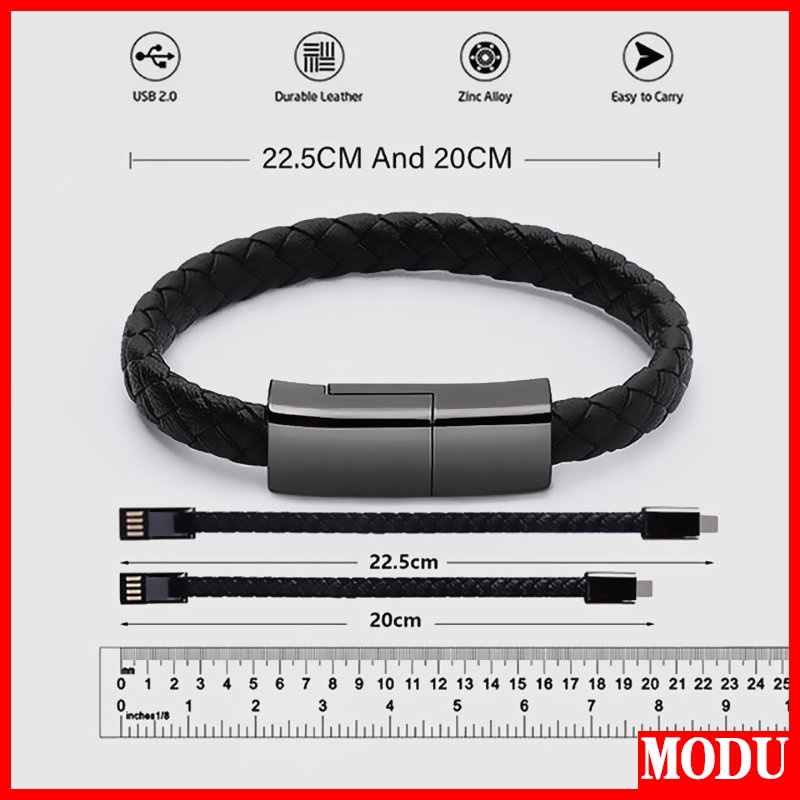 Cáp Sạc Nhanh Micro USB Dạng Vòng Đeo Tay 2A Phù Hợp Cho iPhone Android