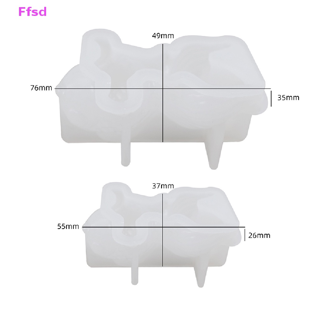 Bộ 2 Khuôn Silicone Hình Cá Vàng 3D Làm Trang Sức DIY