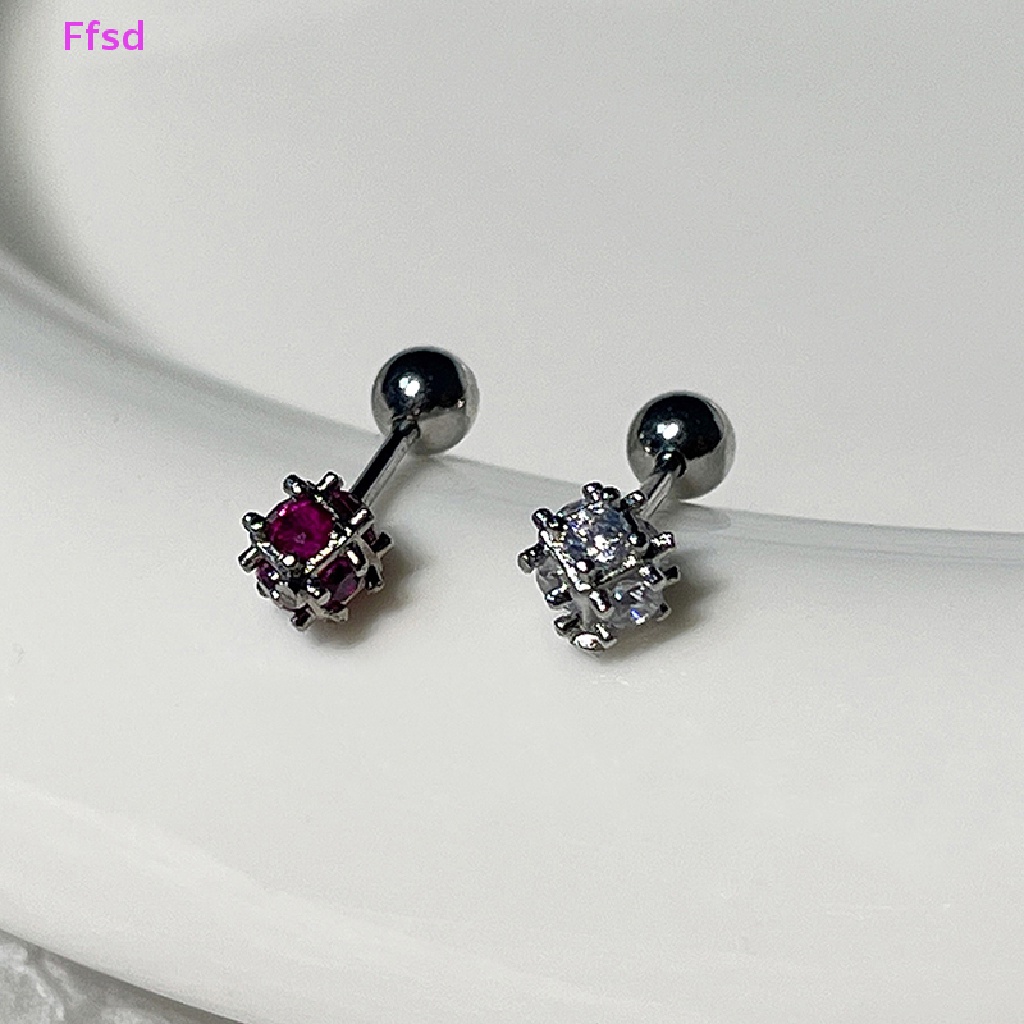 1 Đôi Khuyên Tai Đính Đá Zircon Thời Trang Cho Nữ