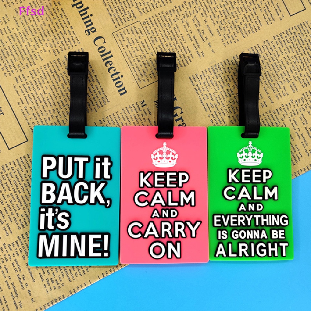 Thẻ Đánh Dấu Hành Lý Bằng Nhựa PVC In Chữ Sáng Tạo Thời Trang