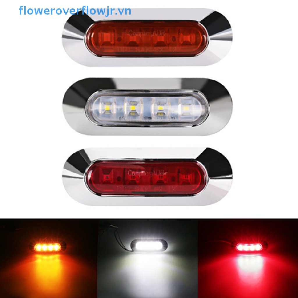Đèn Led Cảnh Báo 4 Bóng 10V-30V Gắn Hông Đuôi Xe Tải