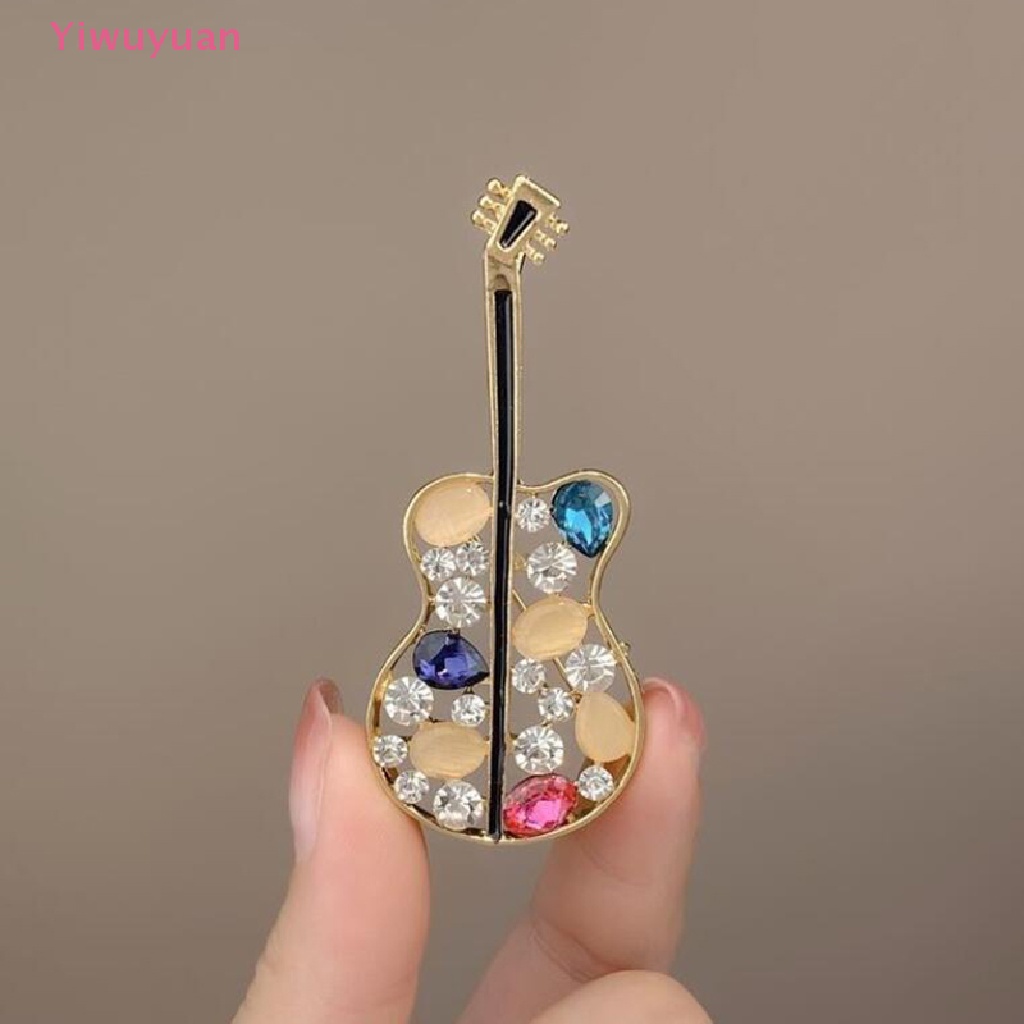 Ghim Cài Áo Hình Đàn Violin Đính Đá Nhân Tạo Thời Trang