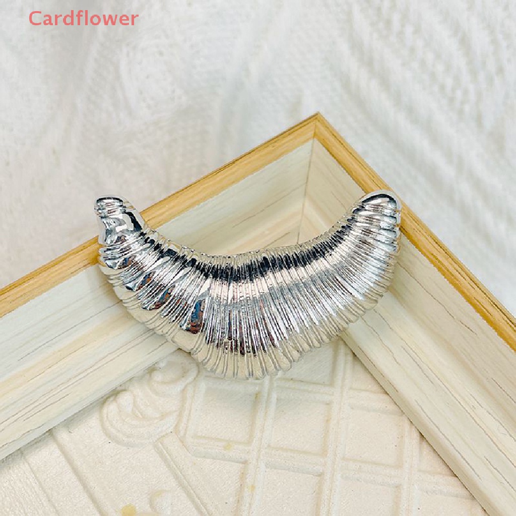 < Cardflower > Ghim Cài Áo Bằng Hợp Kim Hình Sừng Bò Croissant Chống Trượt Phụ Kiện Điện Cực Cho Quần Áo Corsage Mới