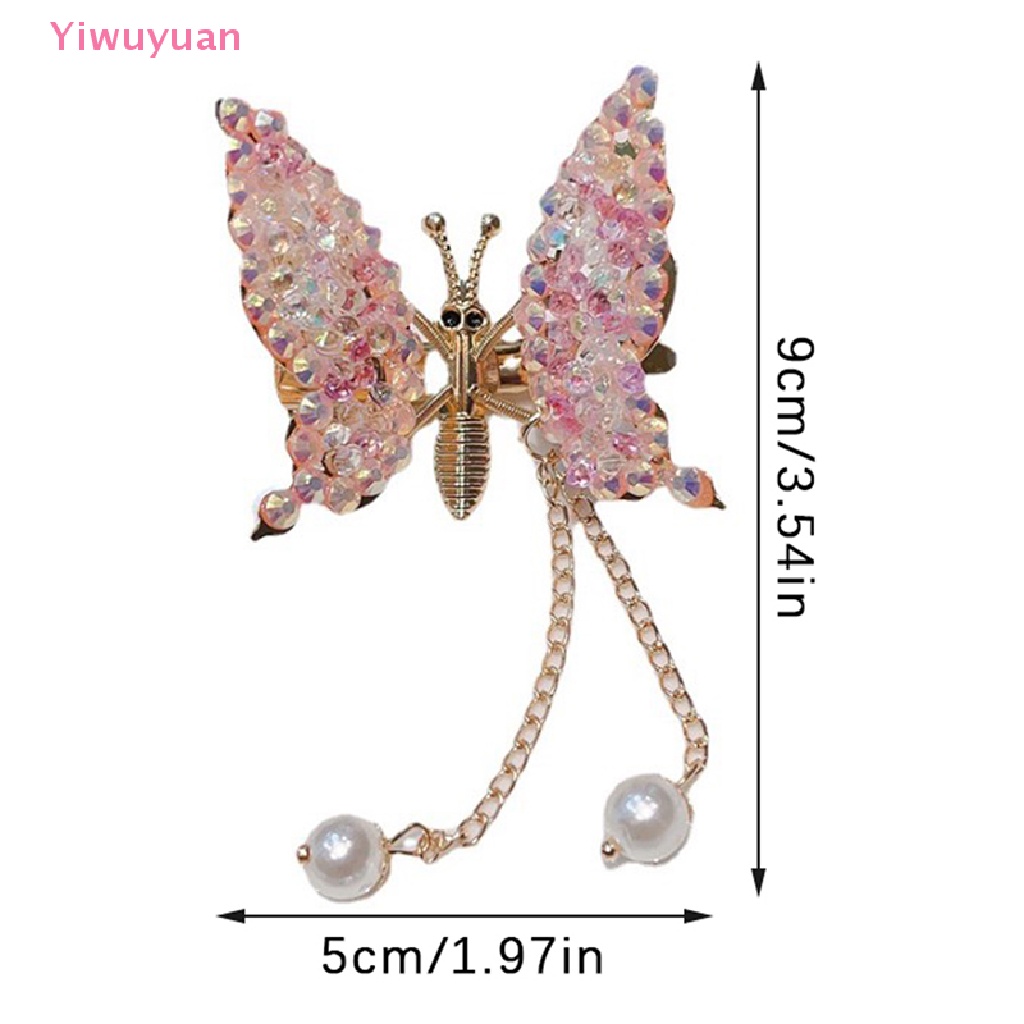 (MớI) Kẹp TóC HìNh Bươm BướM ĐíNh Đá Xinh XắN