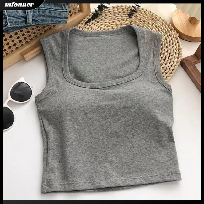 Áo Ngực Thể Thao Sát Nách Màu Trơn Thoáng Khí Gợi Cảm Cho Nữ