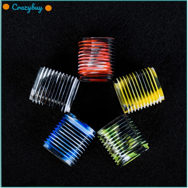 Cr Set 10 Vỏ Bọc Tay Cầm Guồng Quay Câu Cá Bằng Silicon Mềm Chống Trượt Họa Tiết Rằn Ri