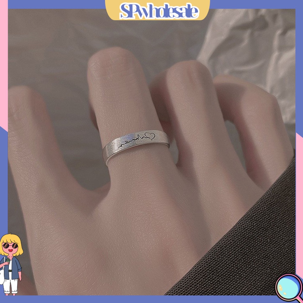 <SPwholesale> Nhẫn Hở Mạ Điện Hình Học Trang Trí Hình Học Màu Bạc Trang Trí Hàng Ngày Cho Nữ