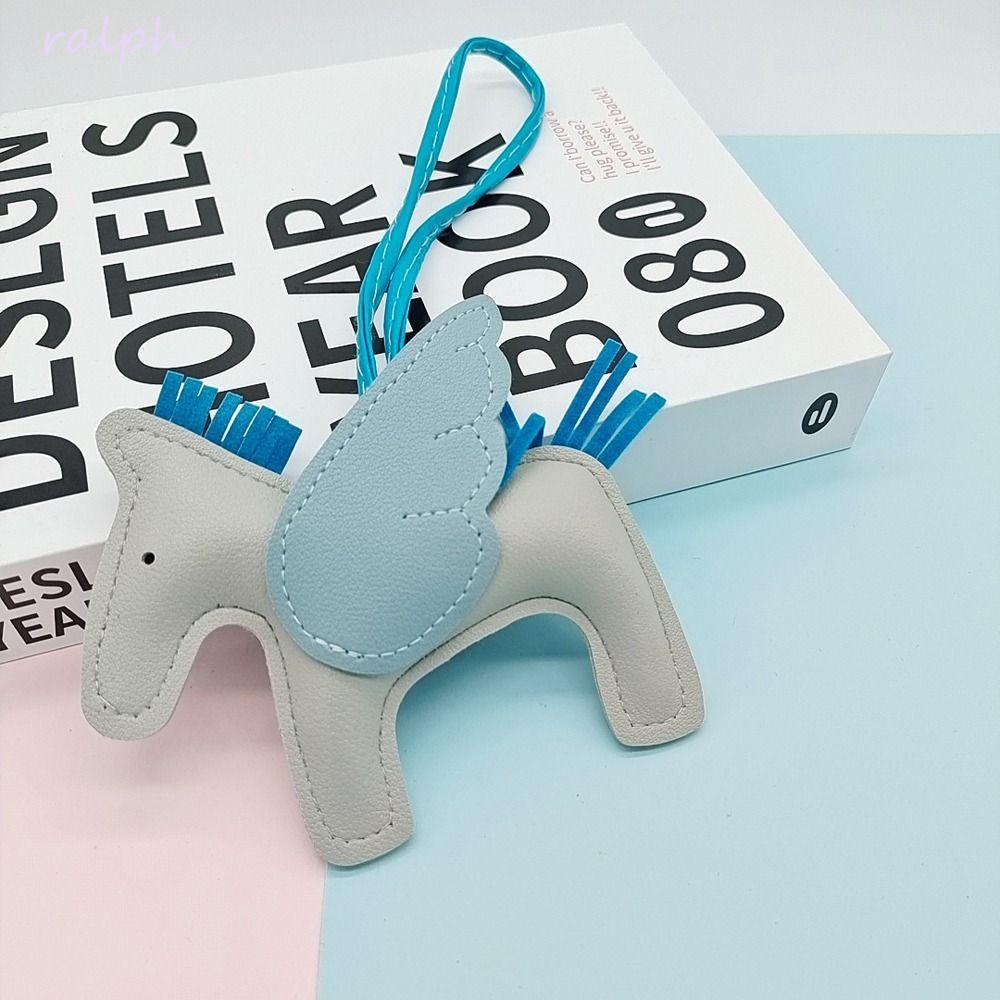 Móc Khóa Da PU Hình Ngựa Có Cánh Nhiều Màu Thời Trang